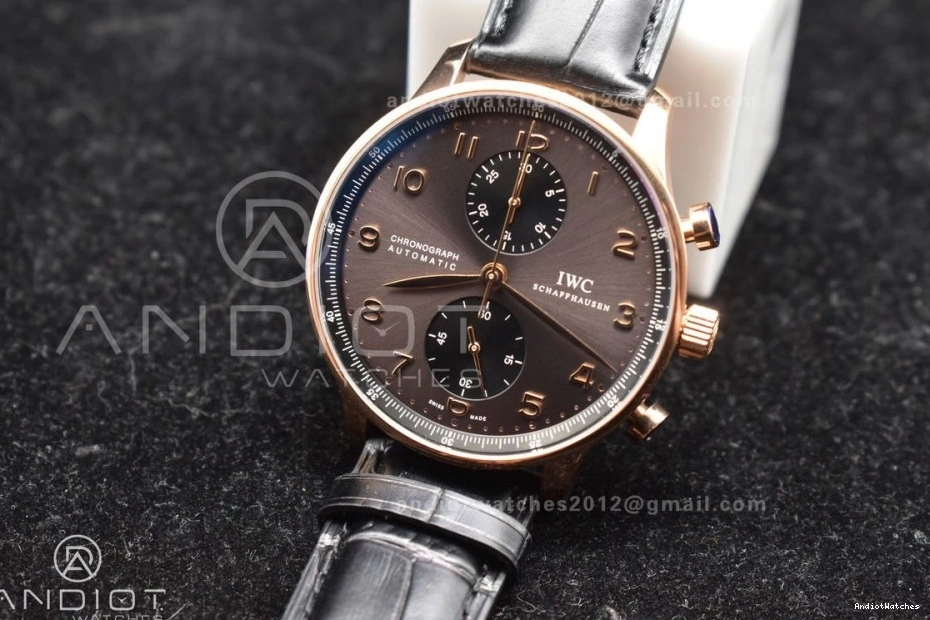 Genuine) IW371482 ZF Thickness on Practical Black 1:1 (Same as Best Leather Edition Portuguese Strap 444 A7750 Chrono 0211